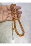 Capsule Cut 9X12 mm Tasseled Stick Crimped Amber Prayer Beads - 2