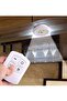 مجموعة إضاءة LED لأسفل الخزانة لاسلكية وبجهاز تحكم عن بعد ومكونة من 3 قطع أبيض 10x10x9سم - 3