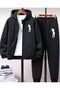 Unisex Hooded Sports Tracksuit Set Printed Football Golf Basketball Printed Comfortable Casual 2-Piece Combination