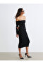 Lcw Vision Black Boat Neck Knit Dress