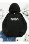 Nasa Printed 100% Cotton Kangaroo Pocket Hooded Kids Sweatshirt