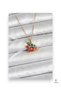 316L Steel Chain Gold Color Christmas Themed Women's Necklace with Sleigh and Pine Tree Figures