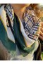 Shawl Scarf Multi-Colored Square Patterned Model - 7