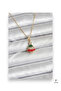 316L Steel Chain Gold Rhine Pine Tree Model Zircon Stone Christmas Themed Women's Necklace
