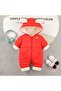Girls Boys Baby Rabbit Eared Winter Thick Cute Lining Puffer Jumpsuit Coat
