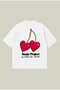 Nude Project Cherry Boxy Fit Oversized Unisex 100% Cotton T-shirt – Printed T-shirt | Streetwear