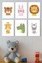 6-Piece Cute Animals Children's Room Painting Set |   Frameless, Pastel Tones, Baby & Kids Decor