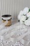 Cream Hilton Striped Chiffon Ribbon 2.5 cm 20 meters - Wedding Favors, Engagement, Dowry, Gift, Decoration, Party - 2