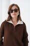 Oversized Contrast Collar Basic Knitwear Sweater Aw25Kz0108 - 6