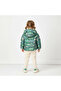 Girls Boys Children's Dinosaur Print Inner Plush Inflatable Coat - 4