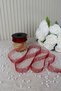 Burgundy Chiffon Ribbon 2.5 cm 20 meters - Wedding Favor, Engagement, Handover, Gift, Decoration, Birthday, Party - 3