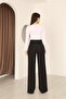 Women's black pleatless Palazzo Pants - 6