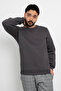 Basic Unprinted 3 Thread Unisex Pocketless Plain Sweatshirt Round Neck Sweat - 4