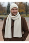 Men's Wool Winter Thessaloniki Knitted Beanie Scarf Two-Piece Set - 4
