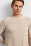 Beige Regular Fit Crew Neck Knitwear Sweater