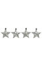 Hanging Stars Silver 8cm 4Pcs/Box