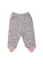 Baby Girl Floral Rabbit Embroidered Salmon Gray 3-Piece Hospital Discharge Set - 5