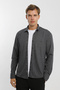 Collar Buttoned Long Sleeve Snap Fastener Cotton Lycra Men's Shirt