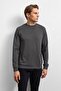 Anthracite Regular Fit Long Sleeve Crew Neck T-Shirt - 3