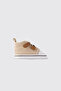 Newborn Beige Booties with Tape Detail