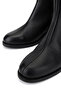 Women's Genuine Leather Black Floater Heeled Boots - 4