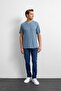 Blue Regular Fit Crew Neck T-Shirt - 3