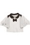 Baby Boy Ecru Brown Bow Tie and Hat Self-Contained Vest Set Five-Piece Hospital Discharge Set - 3
