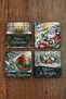 Natural Stone Coasters - Vintage Christmast Printed 10X10Cm New Year Stone Coasters 518