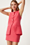 Mini Woven Skirt Lfn0062 Dark Pink - 3