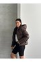 Women's Gel Padding Hooded Zippers Waterproof Inflatable Coat 25222 - 5