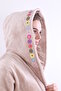 Women's 100% Bamboo Hooded Soft Extra Soft Dressing Gown with Embroidery Detail - 3