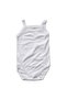 Unisex White String Strap Snap Fastener Bodysuit - 4