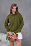 Women's Polo Neck Half Placket Button Casual Knit Sweater