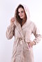 Women's 100% Bamboo Hooded Soft Extra Soft Dressing Gown with Embroidery Detail - 2