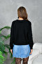 Women's Crew Neck Sleeves Lace-Like Knit Basic Knitwear Sweater - 6