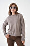 Women's Crew Neck Oversize Knitwear Sweater - 3