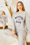 Women's Ribbon Detail Suprem Pajama Set 0463 Mink - 4