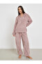 Embroidered Slogan Fleece Hoodie and Joggers Set - 2
