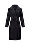 Solid Belted Button Longline Trench Coat