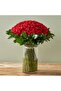 101 Red Roses In Glass Vase