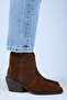 Liray Women's Genuine Leather Cowboy Tan Boots - 2