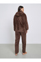 Bear Ears Hooded Contrast Pocket Top and Pyjama Set - 6