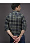 Men Olive Checked Slim Fit Shirt - 4
