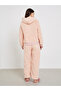 Peach Fleece Hoodie and Long Pyjama Set - 5