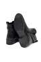 Castle 21896 Women's Black Genuine Leather Zippered Warm Lining Daily Boots - 5