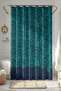 Bathroom Curtain, Green Waves Pattern Shower Curtain Bathtub Curtain with Ring Gift 175X200Cm Bp-48