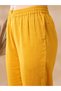 Mustard Floral Embroidered Pleated Kurta and Pants Set - 5