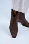 Liray Women's Genuine Leather Cowboy Brown Boots - 5