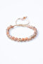 Certified Sunstone Natural Stone Double Row Macrame Bracelet Odt027 - 6