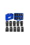 1" impact socket set, 17 - 41 mm,